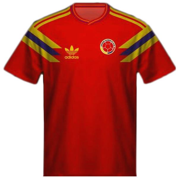Colombia home retro soccer jersey maillot match men's 1st sportwear football shirt 1990